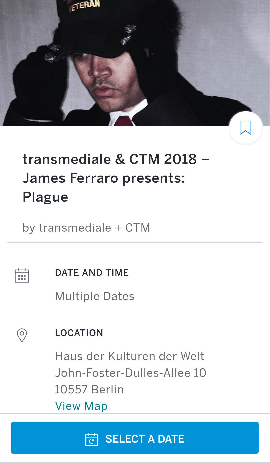 James Ferraro present: Plague at transmediale 2018 face value.