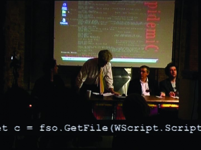 [epidemiC] "loveLetter.vbs reading" Bologna, D-I-N-A Festival, May 24, 2001