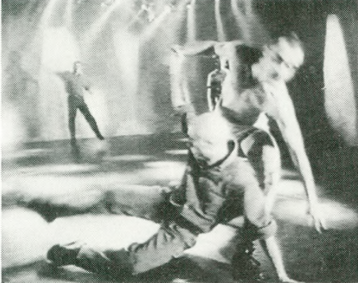 "Dead Dreams of Monochrome Men" by David Hinton, scan from the VideoFest 92 program booklet.